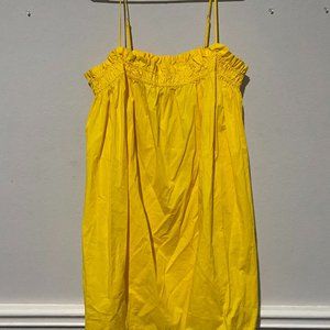 H&M Yellow Adjustable straps Airy Cotton Dress